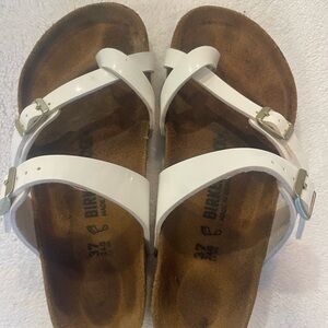 Birkenstock Women's White Cross-Strap Sandals
